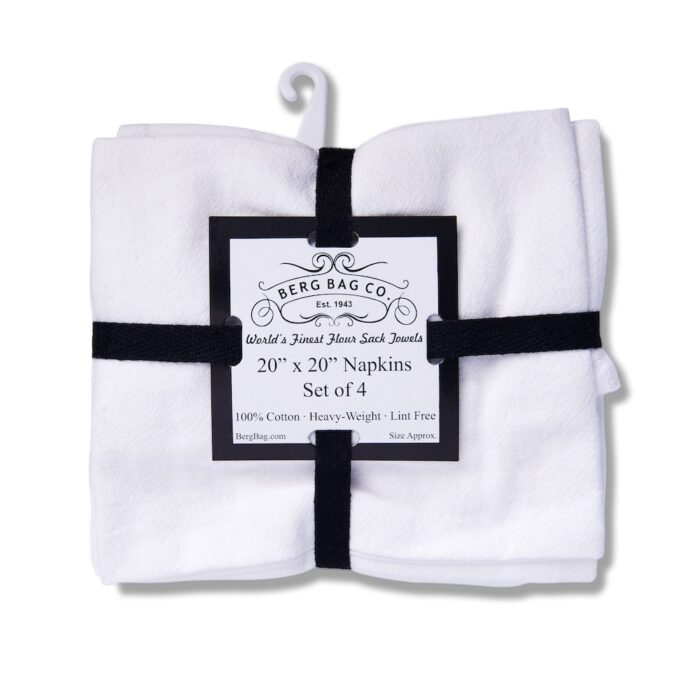 20" x 20" Vintage 4-Pack Flour Sack Towels